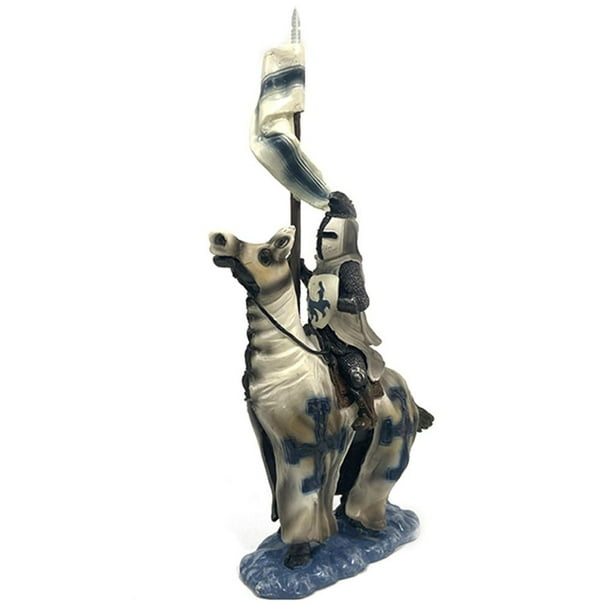 Knight Lamao Guarding Resina Decoración Guerra Estatua Escritorio Ornamento Escultura Para El Jardín Del Hogar Methold VI011521-00