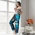 thumbnail image 5 of Pofeuu Blue Iceberg Leaf Wolf Print Women's Fashion Pajama Pants with Pockets Comfy Drawstring Sleep Lounge Bottoms-Large, 5 of 6