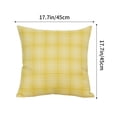 thumbnail image 3 of Funda de almohada de lino a cuadros | Funda de cojín de nylon spandex tejido grueso | Protector decorativo para cojines de sofá en sala de estar | 45x45 cm | 1 unidad | Opciones en amarillo, azul, 3 of 6
