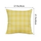 thumbnail image 3 of Funda de almohada de lino a cuadros | Funda de cojín de nylon spandex tejido grueso | Protector decorativo para cojines de sofá en sala de estar | 45x45 cm | 1 unidad | Opciones en amarillo, azul, 3 of 6