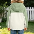 thumbnail image 5 of HAiming Kids Athletic Jacket Hooded Long Sleeve Color Block Hiking Jacket Fall Winter Workout Jacket with Pockets, 5 of 7