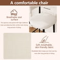thumbnail image 5 of Bar Stools Set of 2, Legahome 26" Counter Height Bar Stool, Modern Farmhouse Upholstered Counter Chairs with Curved Back & Wood-Grain Metal Legs for Kitchen Island Dining Room, Black, 5 of 8