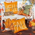 thumbnail image 5 of 1Pc/4Pcs Fall Pillow Covers Decoration, Farmhouse Pumpkin Maple Leaves Thanksgiving Fall Throw Pillows Cushion Case Couch Decor for Autumn Home Outdoor Decorations, 18X18Inch, 5 of 7