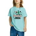 thumbnail image 3 of Odeerbi Toddler Boys Girls Christmas T-shirt Christmas Print Casual Short Sleeve Tops Shirt Toddler Clothes Mint Green, 3 of 4