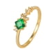 thumbnail image 1 of Anillo de moda Esmeraldas Circón Anillo Esmeraldas de Oro Señoras Anillo de Piedra Preciosa, 1 of 8