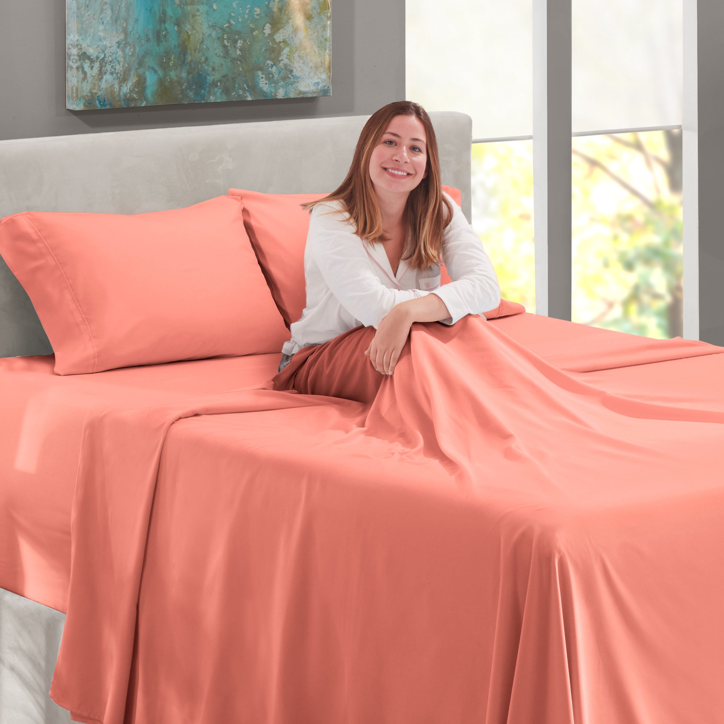 Bamboo Comfort Ensemble de draps à poche profonde en bambou à