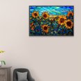 thumbnail image 4 of Kit de pintura por números sobre lienzo, arte al óleo artesanal, vidriera, imagen de girasol, 60x40cm, 4 of 9