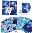thumbnail image 3 of Soimoi Tie Dye Print&nbsp;Precut 5-inch Cotton&nbsp;Fabric&nbsp;Quilting&nbsp;Squares&nbsp;Charm Pack DIY Patchwork Sewing Craft-Blue, 3 of 7