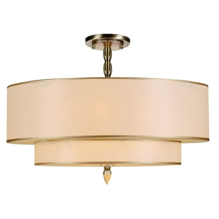 

Luxo Five Light Semi-Flush Mount in Traditional and Contemporary Style 26 inches Wide By 22 inches High-Antique Brass Finish Bailey Street Home