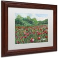 thumbnail image 2 of Trademark Fine Art "Poppy Field Wood" Canvas Art by Manor Shadian White Matte, Wood Frame, 2 of 4