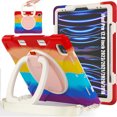 thumbnail image 2 of For iPad Pro 12.9 inch 2022/2021/2020/2018 Case, 360 Rotatable Handle Stand, Shoulder Strap, Drop-Proof Design, Colourful Red, 2 of 7