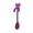 Purple, variant on Stainless Steel Wall-Mounted Bear Spoon Hanging Cup Coffee Stirrer,Cute Animal Design 304 Grade Metal Dessert Spoon,Colorful Plating Black