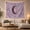 Floral Sun Face, variant on Celestial Pattern With Purple Sun Rays and Moon Phases Mystical Boho for Yoga Enthusiasts Celestial Art Decor Christmas Gift Tapestry Wall Hanging for Meditation Room and Yoga Room