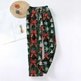 thumbnail image 4 of ClodeEU Women's Christmas Print Flannel Pants With Pockets ,Elastic Waist Pant With Drawstring ,Fashion Loose Pant Multicolor 08,Womens Plus XXL, 4 of 7