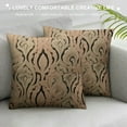 thumbnail image 3 of GOSMITH  Decorative Throw Pillow Covers Soft Plush Faux Wool Couch Pillow Covers for Home, Khaki, 3 of 5