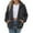 Gray, variant on Womens Sherpa Fuzzy Coat Casual Full Zip Hooded Fleece Jacket Long Sleeve Warm Winter Outwear with Pockets