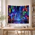 thumbnail image 5 of Neon City Crowds Along a Layered Sign-Lit Street, Moody Digital Art for Gamers, Urban Night Decor, Housewarming Gift, Tapestry Wall Hanging for Gaming Room and Studio, 5 of 6