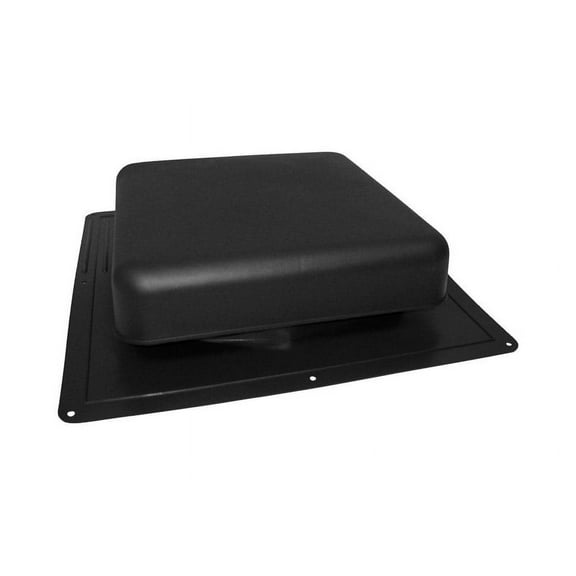 GAF Master Flow 60 sq. in NFA Square Top Roof Louver Plastic Resin Black