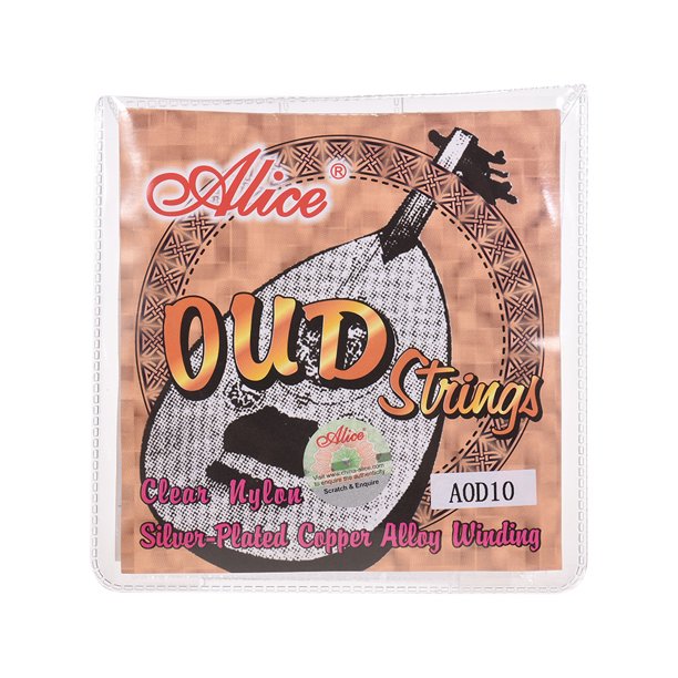 Alice AOD10 Juego de cuerdas Oud de 10 cuerdas (DAEBF) Núcleo de nylon plateado