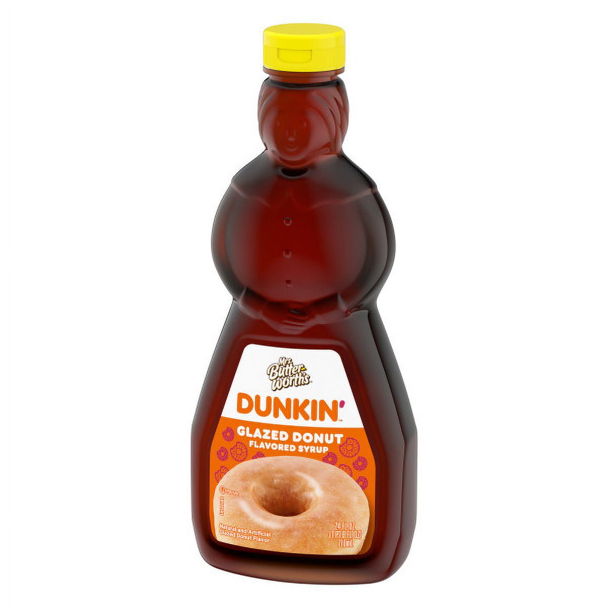 (2 pack) Mrs. Butterworth's Dunkin' Glazed Donut Flavored Pancake Syrup Breakfast Topping, 24 oz.