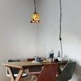 thumbnail image 6 of Kiven Plug in Pendant Light,Tiffany Hanging Light with Iron Lampshade and 15FT Plug-in Cord, Dimmable Ceiling Pendant Light for Bedroom Hallway Foyer Kitchen Island, 1-Light, 6 of 7