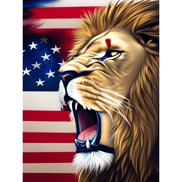 Diamond Painting 5D DIY Full Round Drill US Flag Animal Kit Decoración (sz4212) Hugtrwg Para estrenar