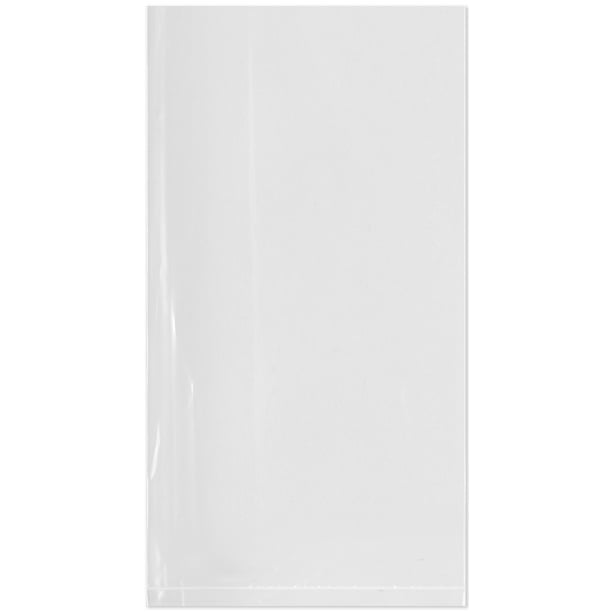 Plymor Flat Open Clear Plastic Poly Bags, 2 Mil, 8" x 15"