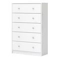 thumbnail image 3 of Levan Home Contemporary 5 Drawer Engineered Wood Chest/Bedroom Dresser in White, 3 of 15