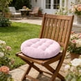 thumbnail image 4 of HaoXun Coussin de Sol Rond en Velours de 21,65 Pouces avec Sangle - Coussin pour Chaise Ottomane de Bureau pour Usage Intérieur Extérieur, Cadeau de Déco Maison, 4 of 6