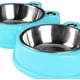 thumbnail image 4 of Cuenco para perros de acero inoxidable duradero, alimentador de agua y comida, diseño antideslizante, alfombrilla de silicona resistente, diseño antideslizante, evita resbalones para perros/gatos de, 4 of 6