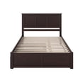 thumbnail image 6 of AFI Madison Queen Wood Platform Bed with Headboard Footboard & Twin XL Trundle, Espresso, 6 of 7