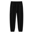 thumbnail image 6 of Rrxhxhs Cargo Pants for Men Solid Color Corduroy Drawstring Elastic Waist Loose Casual Joggers with Multi Pockets,L, 6 of 9