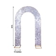 thumbnail image 4 of BalsaCircle 8 feet Silver Payette Sequin Double Sided Open Arch Fitted Backdrop Stand Cover Party Events Decorations, 4 of 8