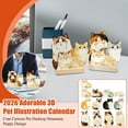 thumbnail image 2 of 2026 Adorable 3D Pet Illustration Calendar, Cute Cartoon Kitten Design Desktop Ornament and Planner, Decorative and Functional Tabletop Calendar for Home and Office Use,as shown, 2 of 5