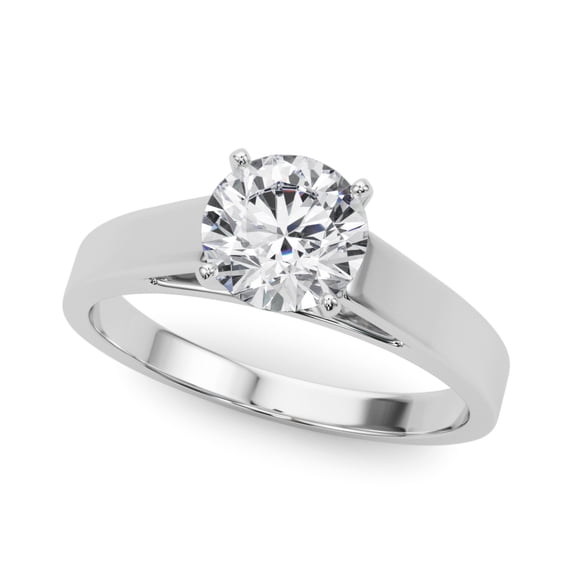 Eloya Jewel Wedding Engagement Rings - 1.5 Ct Round Cut Lab Created Diamond - 14K White Gold Plated Rings for Wife - Women's Solitaire Diamond Rings - Beautifully Crafted Women's Jewelry