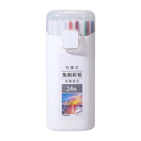 COOLHOOD Erasable Colored Pencil Without Sharpening 3.0MM Retractable Colored Pencil For Art Drawing Coloring