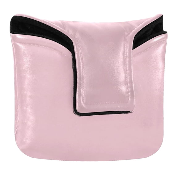 Haosy Soft Pink Golf Mallet Putter Cover Strong Magnetic Leather Golf Club Headcover Closure