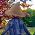 thumbnail image 3 of Deeceymbur Breathable Foldable Wizard Hat with Curved Tip Summer Halloween Party Cosplay Magical Hat 22.1-22.8in, 3 of 4