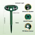 thumbnail image 2 of Repelente de animales Gebatule Solar Ultrasonic, paquete de 4, 2 of 7