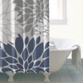 thumbnail image 4 of Blue Floral and Petal Pattern Shower Curtain 72"x84" ,Bathroom Decorative Shower Curtains Set with 12 Hooks,Modern Waterproof Washable Shower Curtain, 4 of 6