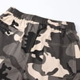 thumbnail image 6 of Men's Camo Cargo Shorts Elastic Waistband Drawstring Shorts Pants Casual Relaxed Fit Wild Outdoor Work Big & Tall Cargo Shorts Multi Pocket Quick Dry Pants,Zebra XL, 6 of 6