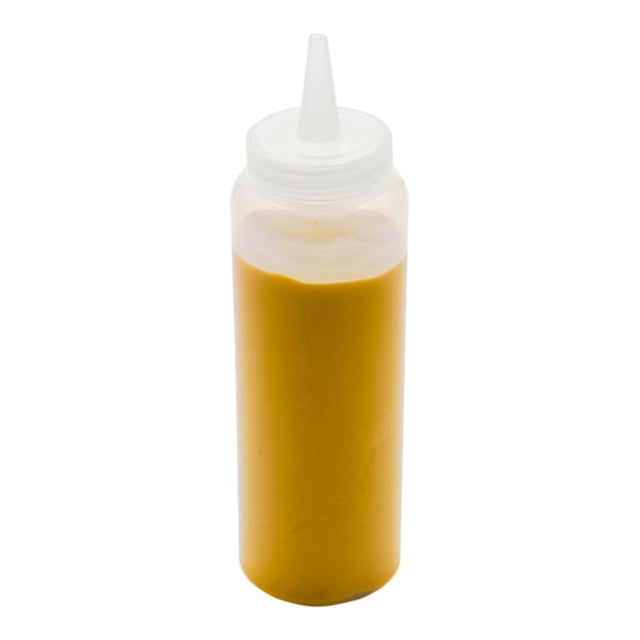 Botella exprimible brillar de plástico suave transparente para salsas 240 ml