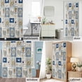 thumbnail image 5 of Shower Curtain Bathroom Set Ocean Crab Fish Flower Slipper Waterproof Fabric Shower Curtains with Grommets&Hooks, Country Vintage Beach Theme Privacy Bath Curtain for Bathtub 60x72in, 5 of 9