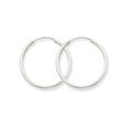 thumbnail image 2 of Primal Gold 14K White Gold 1.5mm Endless Hoop Earrings, 2 of 4