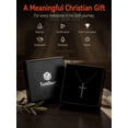 thumbnail image 4 of FaithHeart Black Cross Necklace for Men Waterproof Stainless Steel Box Chain Small Cross Pendant Necklaces Christian Religious Jewelry Gifts for Son Friends Birthday 16", 4 of 7