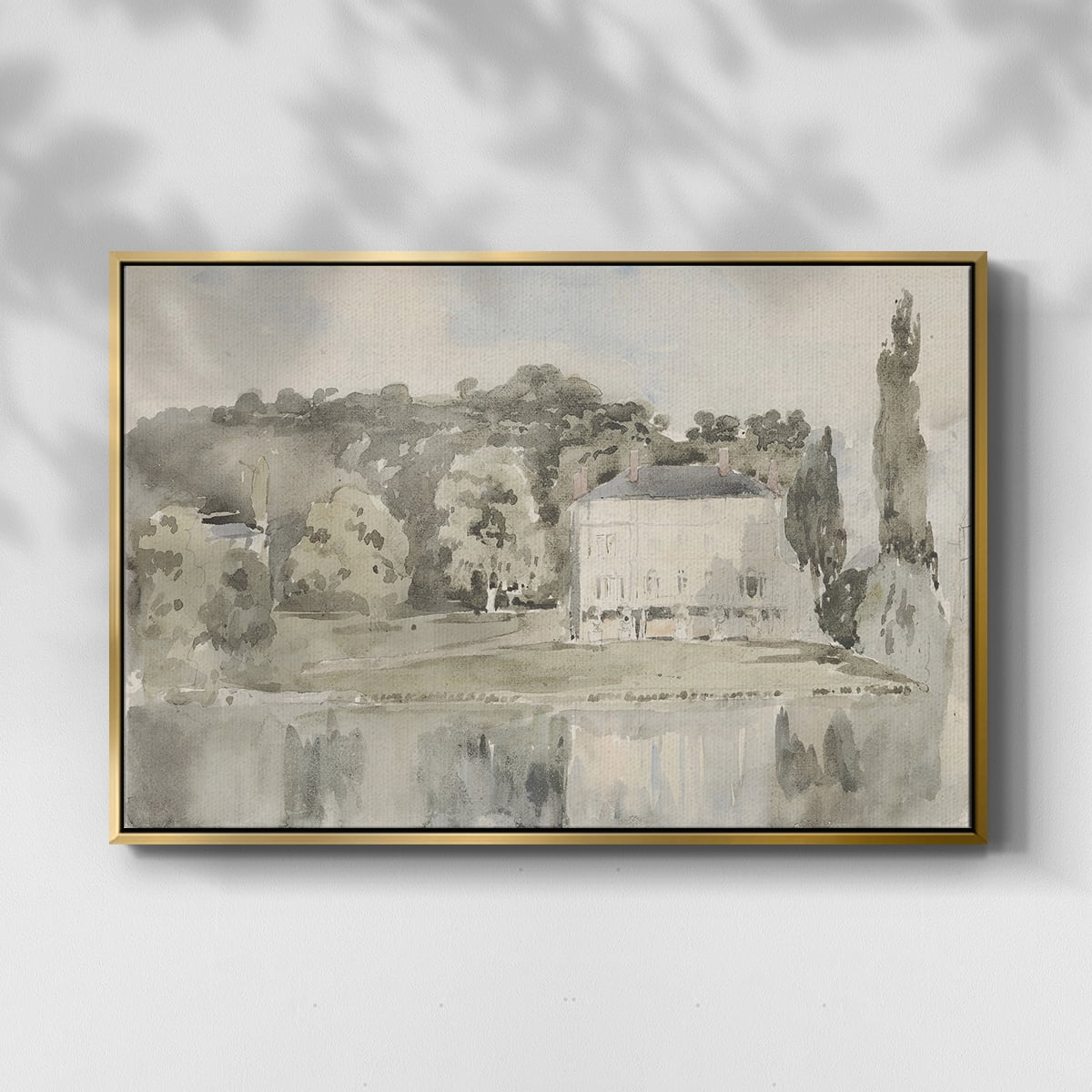 Vintage Landscape-CCCLXVI By Wexford Home Framed in Gold Wood Gallery Wrapped Canvas 17 in. x 25 in.