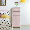 thumbnail image 3 of GGI International Sorbus Metal and Fabric Tall 5-drawer Chest Storage Organizer Purple, 3 of 5