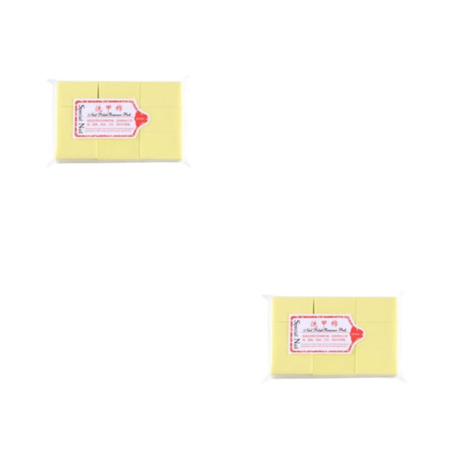 Minnieouse 600 unids/set removedor de esmalte de uñas portátil de una sola vez absorbente de agua almohadilla de limpieza de pedicura para el Amarillo 2Conjunto