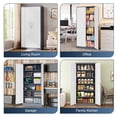 thumbnail image 5 of Fesbos 72" Metal Storage Cabinet with 5 Adjustable Shelves,Tall Lockable Tools Cabinet, White&Gray Steel Garage Storage Cabinets for Home Office,Pantry,Hospital, 5 of 10
