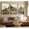 thumbnail image 3 of 3Pcs Christian Boho Wall Art for Living Room Mid-Century Modern Nordic Print Neutral Scripture Canvas Poster Abstract Sun Mountain Bible Verses Picture Painting Wall Decor for Bedroom 16x24in Und, 3 of 7